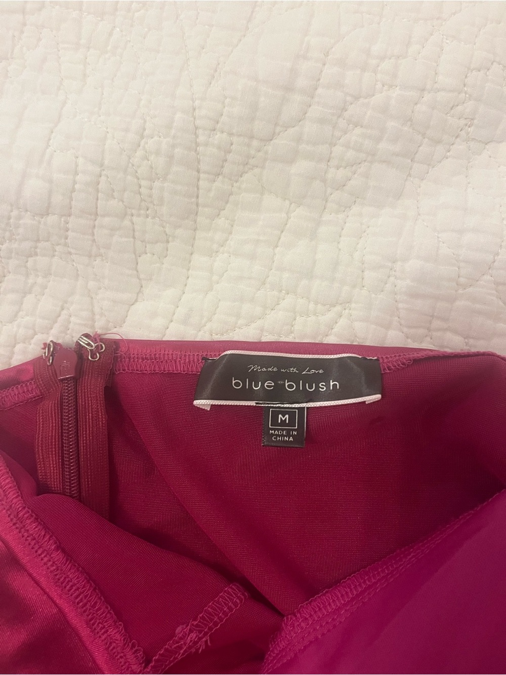 Hot Pink Satin Mini Dress - Picture 3 of 6